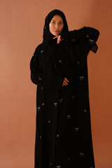 Lamsa abaya — model facing camera